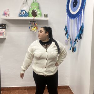 Lana corazón blanco