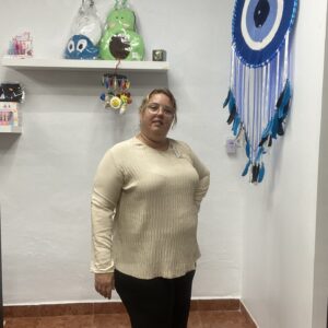 Camiseta acordeón crudo