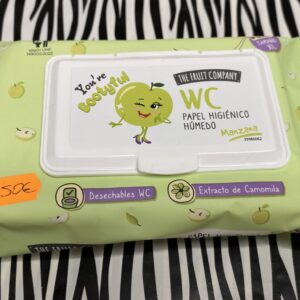 Papel higiénico húmedo de manzana