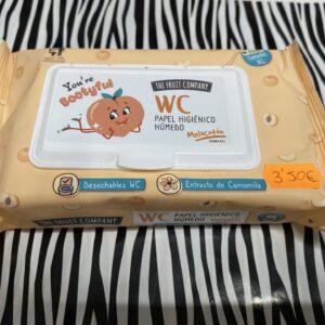 Papel higiénico húmedo melocotón