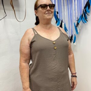 Blusa botones marrón