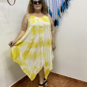 Vestido hippie amarillo